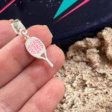 Berloque Raquete Beach Tennis Pink