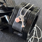 Colar Dumbbell + Kettlebell Rosa