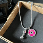 Colar Dumbbell + Anilha Pink