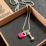Colar Dumbbell + Kettlebell Pink