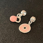 Dupla de Berloques Kettlebell + Anilha Rosa