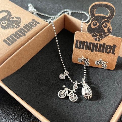 Conjunto Colar + Brinco Bike