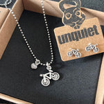 Conjunto Colar + Brinco Bike