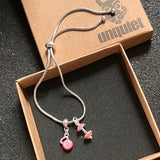 Pulseira Fecho Gravata Barra + Kettlebell Pink