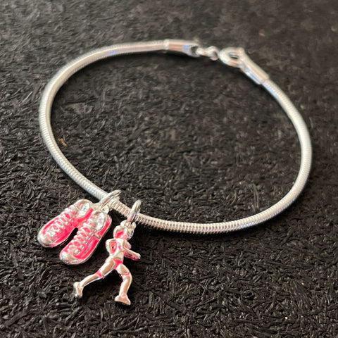 Pulseira Corredora + Par de Tênis Pink