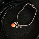Pulseira Kettlebell Laranja Neon + Barra