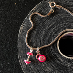 Pulseira Kettlebell 25kg pink + barra pink