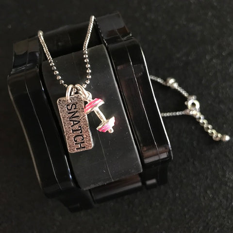 Colar Snatch + barra pink
