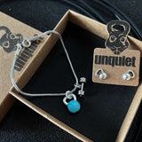 Conjunto Pulseira Turquesa + Brinco Kettlebell