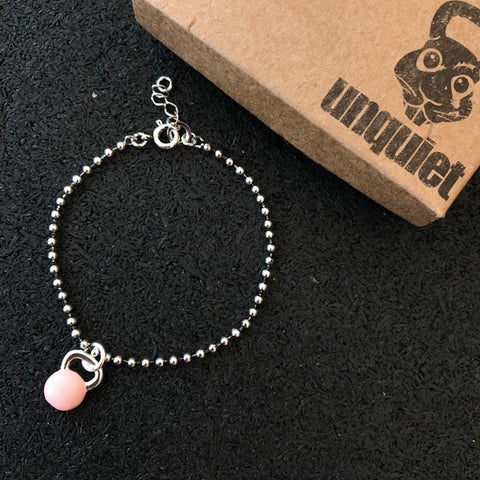 Pulseira Kettlebell Rosa