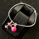 Pulseira Barra + Kettlebell Pink