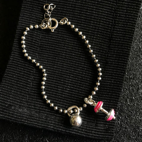 Pulseira Kettlebell + barra Pink