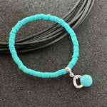 Dupla de Pulseiras Turquesa com Kettlebell e Anilha