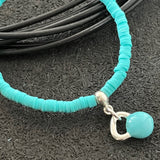 Pulseira de borracha Turquesa com Kettlebell