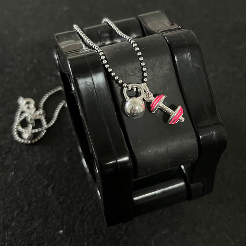 Colar Kettlebell + Barra Pink