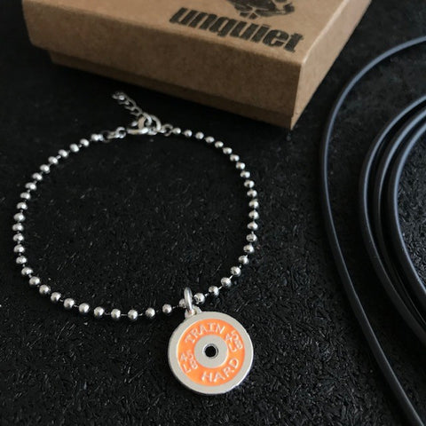 Pulseira Anilha Laranja Neon
