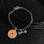 Pulseira Anilha Laranja + Barra