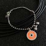 Pulseira Anilha Laranja + Barra