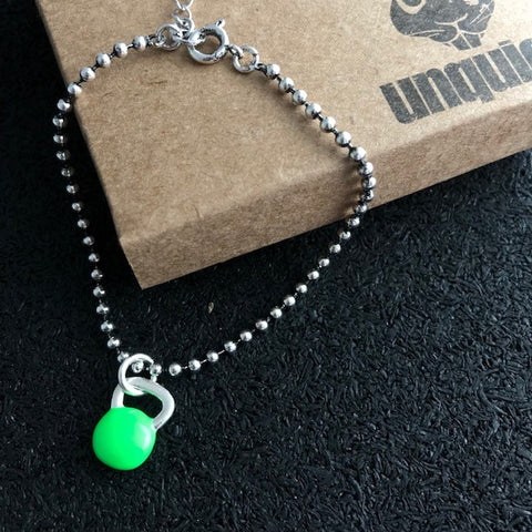 Pulseira Kettlebell Verde Neon
