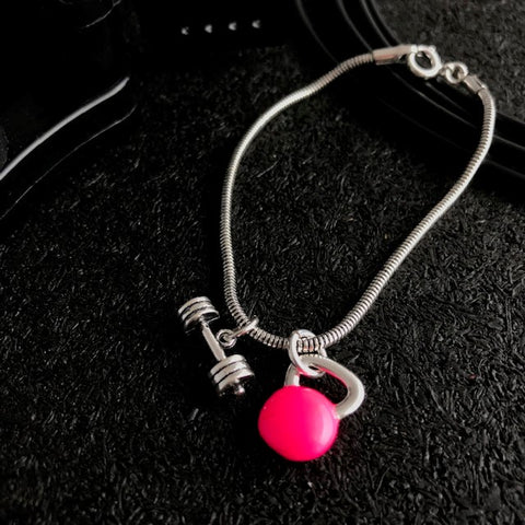 Pulseira Kettlebell Pink + Barra