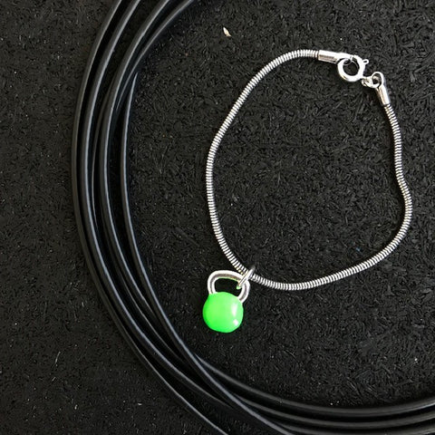 Pulseira Kettlebell Verde Neon