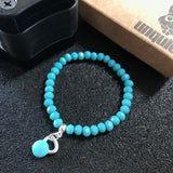 Pulseira Cristal com Kettlebell Turquesa