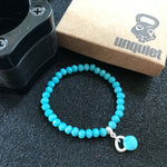 Pulseira Cristal com Kettlebell Turquesa