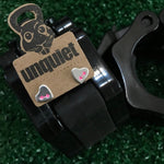 Brinco coração com barra pink