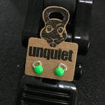 Brinco Kettlebell Verde Neon