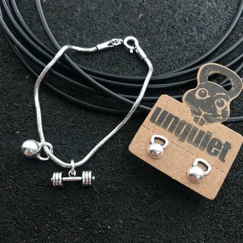 Conjunto Pulseira e Brinco Crossfit