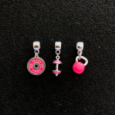Trio de Berloques Cross Pink