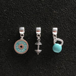 Trio de Berloques Cross Turquesa