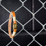 Pulseira couro caramelo