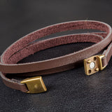 Pulseira couro 3 voltas