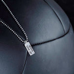 Colar Never Give Up - corrente bolinhas 2.5mm