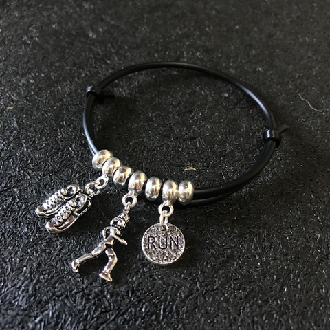 Pulseira de borracha Tênis + Corredora + RUN