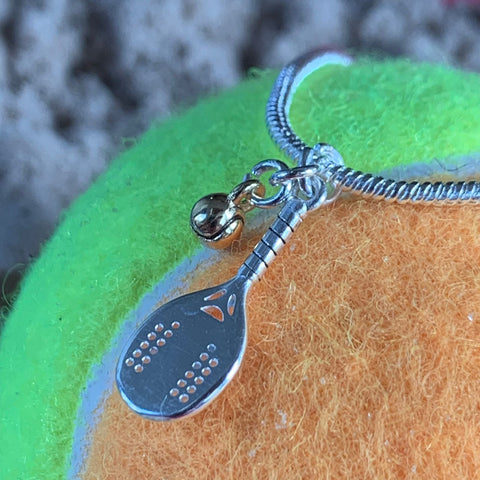 Pulseira Beach Tennis com bolinha dourada