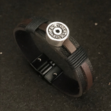 Pulseira Couro Anilha